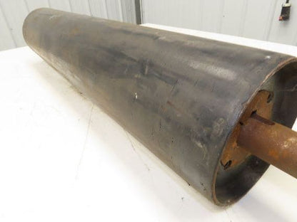 6"x 29"W Lagged Conveyor Pulley 1-7/16" Shaft Taper Bushed