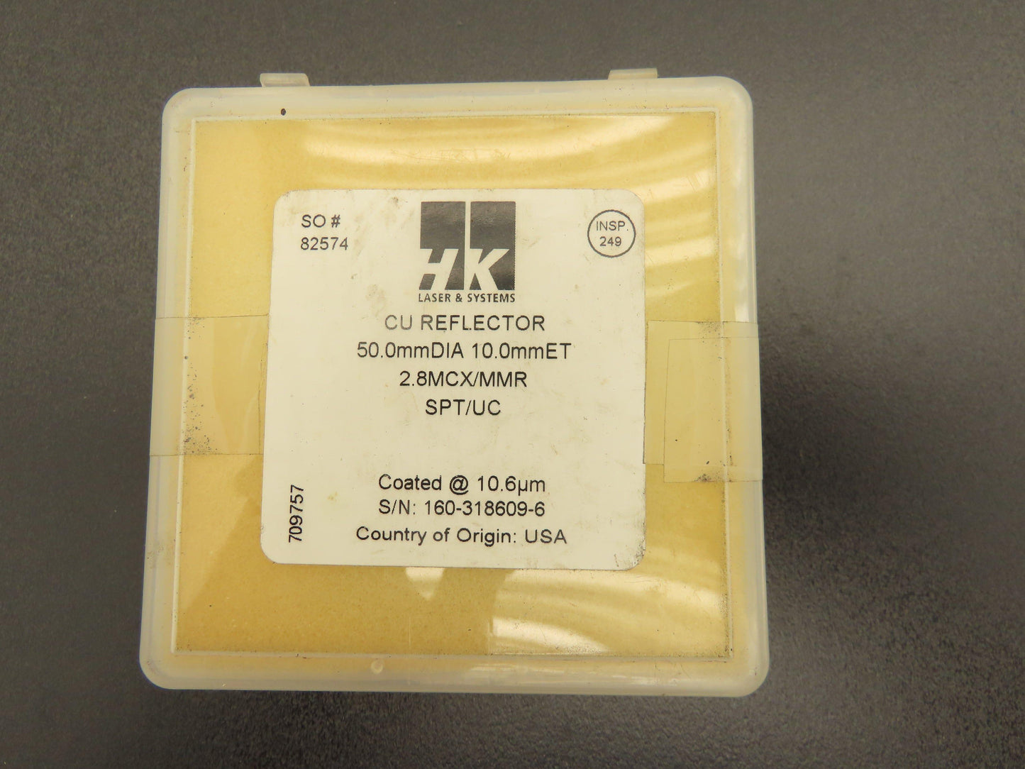 HK Laser CU Reflector 50mm Dia 10mmET 2.8MCX/MMR SPT/UC