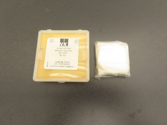 HK Laser CU Reflector 50mm Dia 10mmTHK 90° HRPR 45° AOI