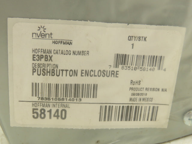 Hoffman E3PBX Pushbutton Enclosure 3-Button 8x4x5" Lot of 2