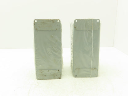 Hoffman E3PBX Pushbutton Enclosure 3-Button 8x4x5" Lot of 2