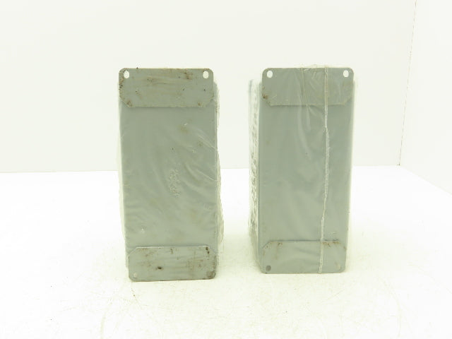 Hoffman E3PBX Pushbutton Enclosure 3-Button 8x4x5" Lot of 2