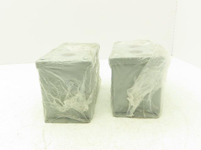 Hoffman E3PBX Pushbutton Enclosure 3-Button 8x4x5" Lot of 2