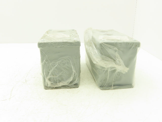 Hoffman E3PBX Pushbutton Enclosure 3-Button 8x4x5" Lot of 2