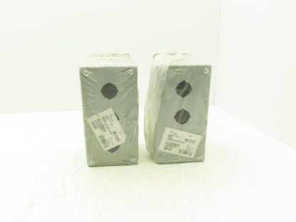 Hoffman E3PBX Pushbutton Enclosure 3-Button 8x4x5" Lot of 2