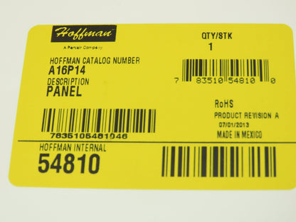 Hoffman A16P14 Panel Rev A For 14x16" Enclosure Lot of 3