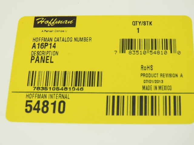 Hoffman A16P14 Panel Rev A For 14x16" Enclosure Lot of 3