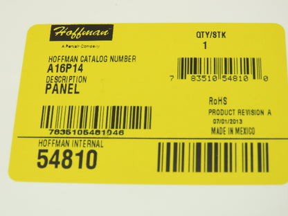 Hoffman A16P14 Panel Rev A For 14x16" Enclosure Lot of 3