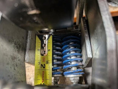 Spring Loaded Swiveling Caster Wheel 6x2" Cast Iron Rubber Black 4x4.5" Plate