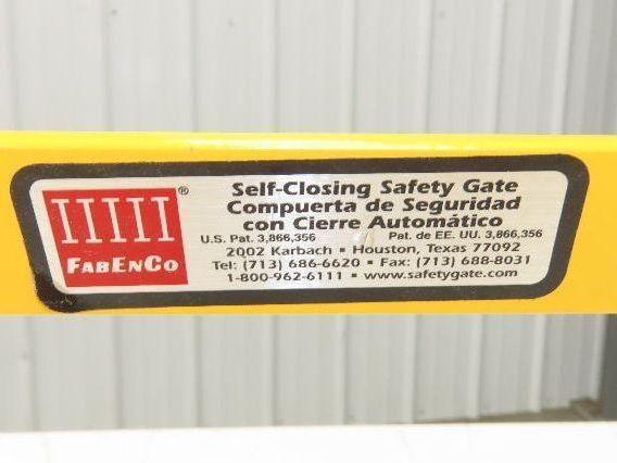Fabenco A71-24PC 24" Self Closing Safety Gate Yellow 25-27.5" Opening