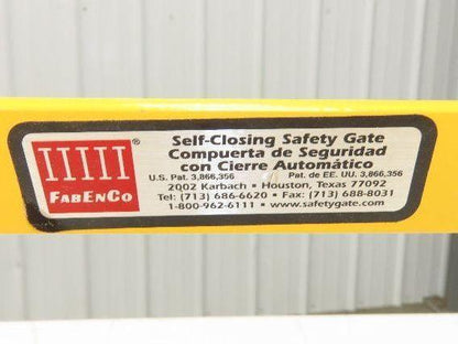 Fabenco A71-24PC 24" Self Closing Safety Gate Yellow 25-27.5" Opening