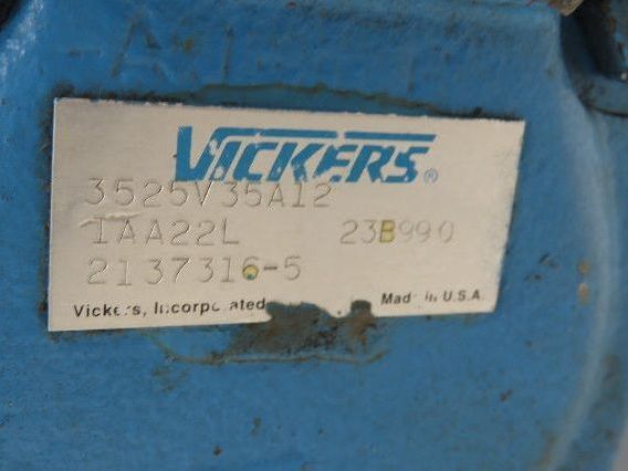 Vickers 3525V35A12 1AA22L Hydraulic Double Vane Pump 25/12 GPM 2500 PSI