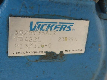 Vickers 3525V35A12 1AA22L Hydraulic Double Vane Pump 25/12 GPM 2500 PSI