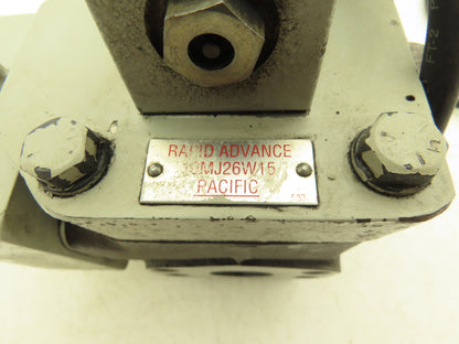 Pacific 10MJ26W15 Hydraulic Press Brake Advance Valve 3000psi P31 Solenoid 115V
