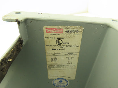 Hoffman F44LE9B F44LE9A 4"x4" Wireway Elbow Lay-in NEMA 12 Mixed Lot of 2