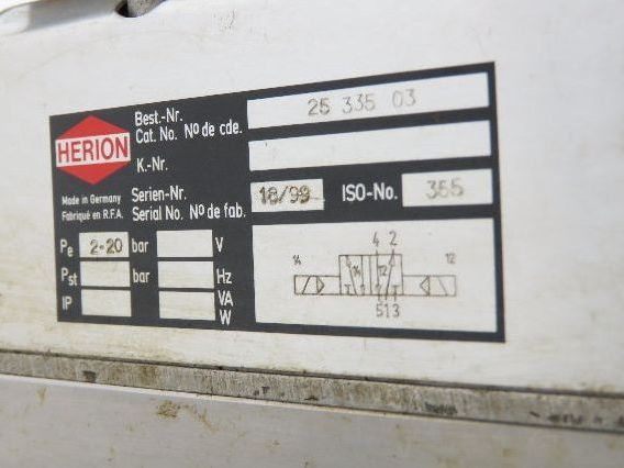 Herion 8002566 3-Way Piston Valve 5" Flanged Solenoid Actuated 120V