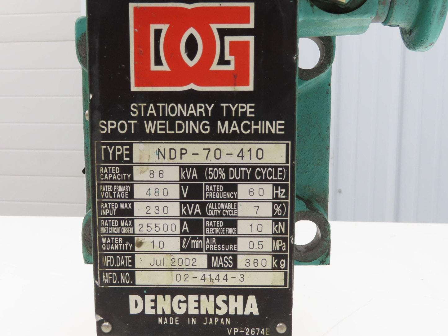 DG 869E16 Spot Welding Pneumatic Air Cylinder 70mm Stoke