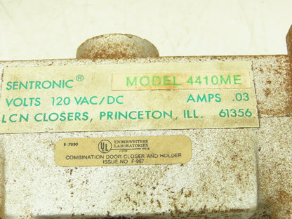 Sentronic 4410ME Combination Door Closer Holder Reversible 120v AC/DC 0.03A
