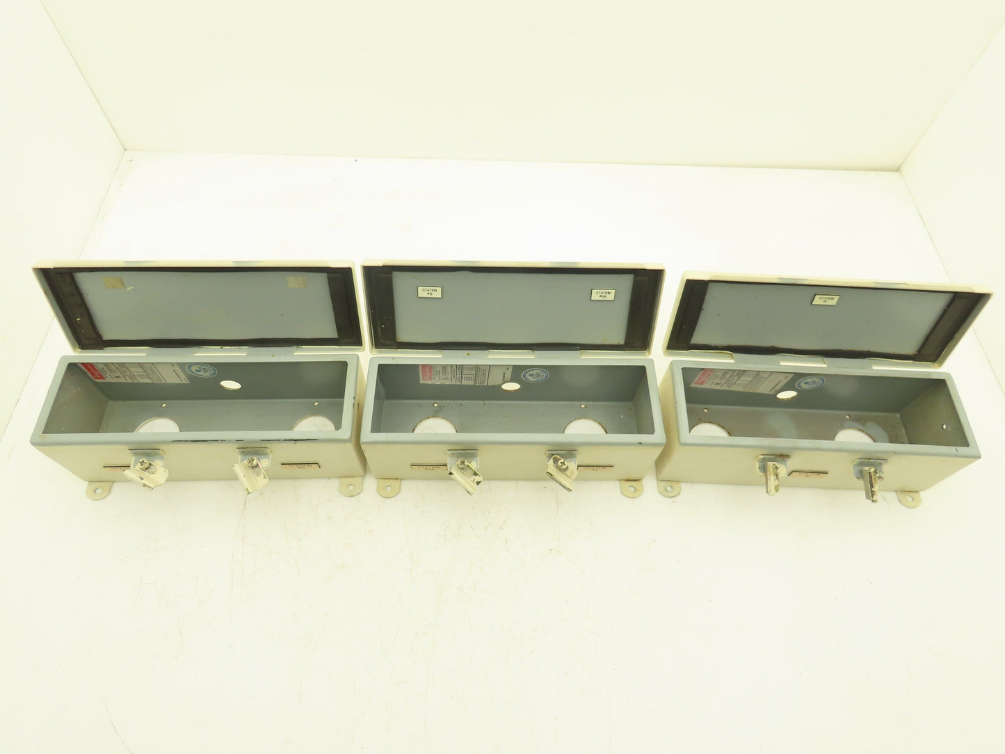 Hoffman F44T12HC Wireway Auxiliary Gutter Wire Trough 4"x4"x12" Lot of 3