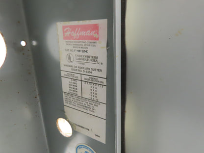 Hoffman F44T12HC Wireway Auxiliary Gutter Wire Trough 4"x4"x12" Lot of 3