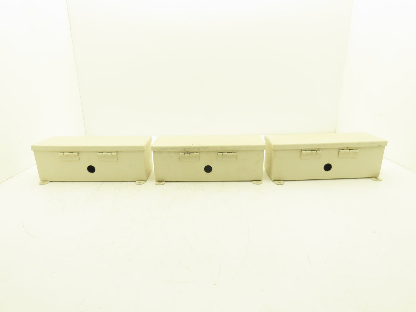Hoffman F44T12HC Wireway Auxiliary Gutter Wire Trough 4"x4"x12" Lot of 3