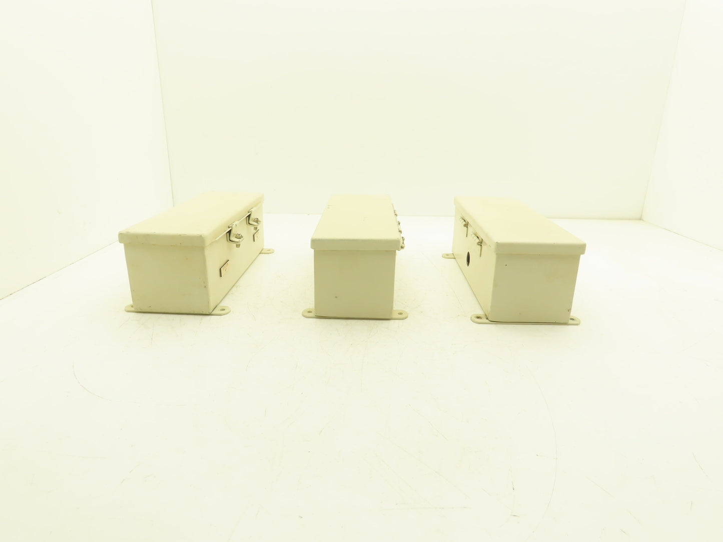 Hoffman F44T12HC Wireway Auxiliary Gutter Wire Trough 4"x4"x12" Lot of 3