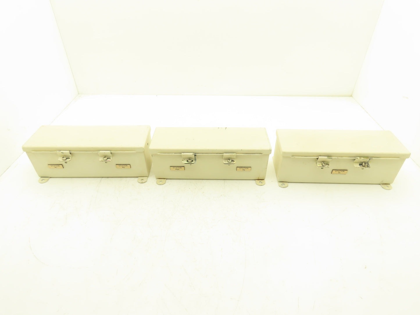 Hoffman F44T12HC Wireway Auxiliary Gutter Wire Trough 4"x4"x12" Lot of 3