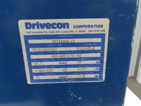 Drivecon VF 5148HG-15 Variable Frequency AC Drive 15Hp 480V 3Ph