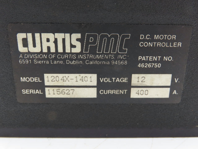 Curtis 1204X-1401 DC Motor Controller 12v Contactors From Big Joe PDH-30-106