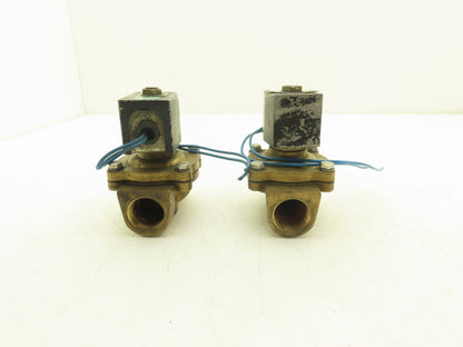 NCD AD12-25 Brass Solenoid Valve 2-Way 1"NPT 115V Normally Open Lot of 2