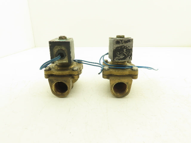 NCD AD12-25 Brass Solenoid Valve 2-Way 1"NPT 115V Normally Open Lot of 2