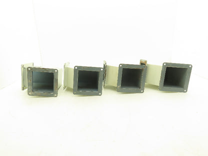 Wiegmann JWL904 4"x4" Wireway 90° Elbow Feed-Through Lot of 4