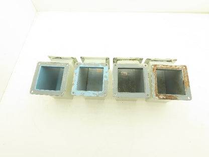 Wiegmann JWL904 4"x4" Wireway 90° Elbow Feed-Through Lot of 4