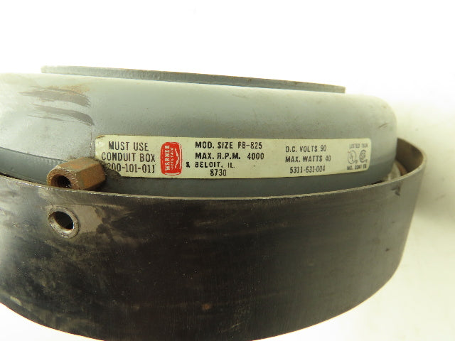 Warner PB-825, 5311-631-004 Magnetic Clutch Brake 90VDC 4000 RPM
