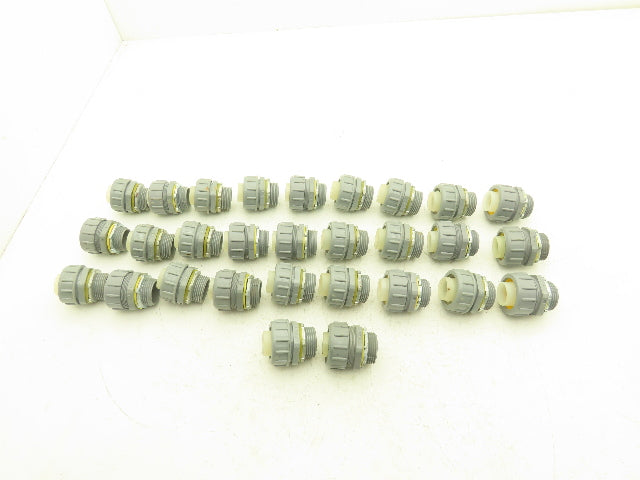 Arlington NMLT100  1" Straight Non-Metallic PVC Connector Liquid Tight Lot of 29