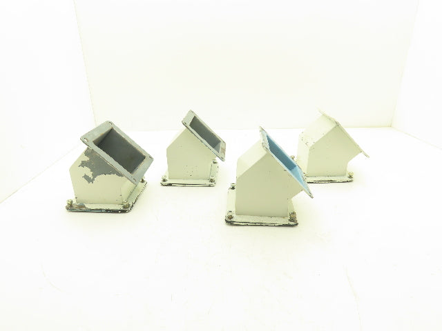 Wiegmann JWL454 4"x4" Wireway 45° Elbow Feed-Through Lot of 4