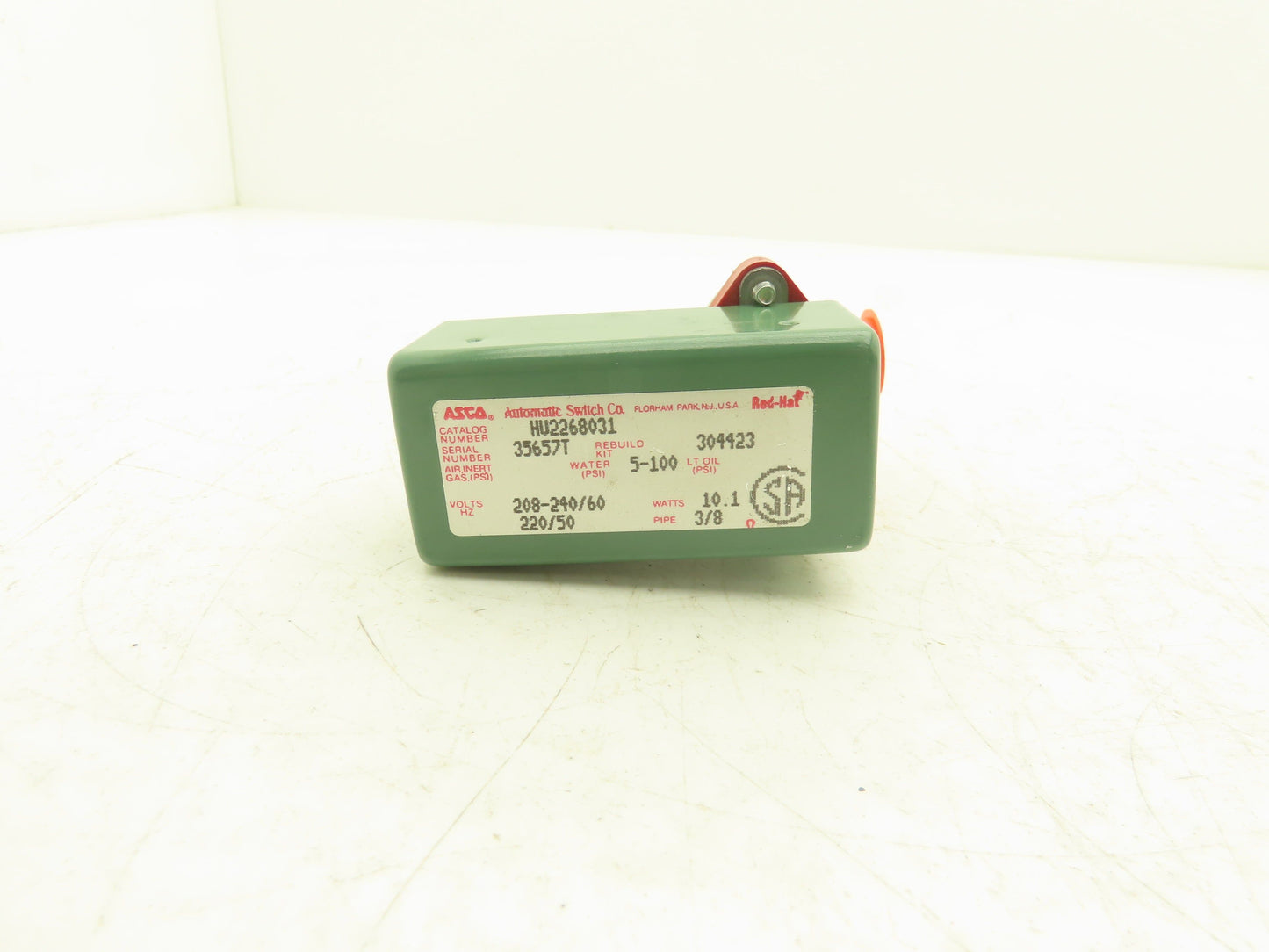 Asco Red-Hat HV2268031 Brass Solenoid Valve 3/8"NPT 208-240V Normally Closed