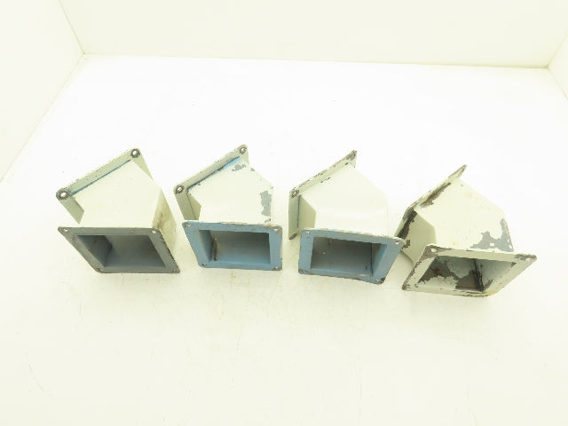 Wiegmann JWL454 4"x4" Wireway 45° Elbow Feed-Through Lot of 4