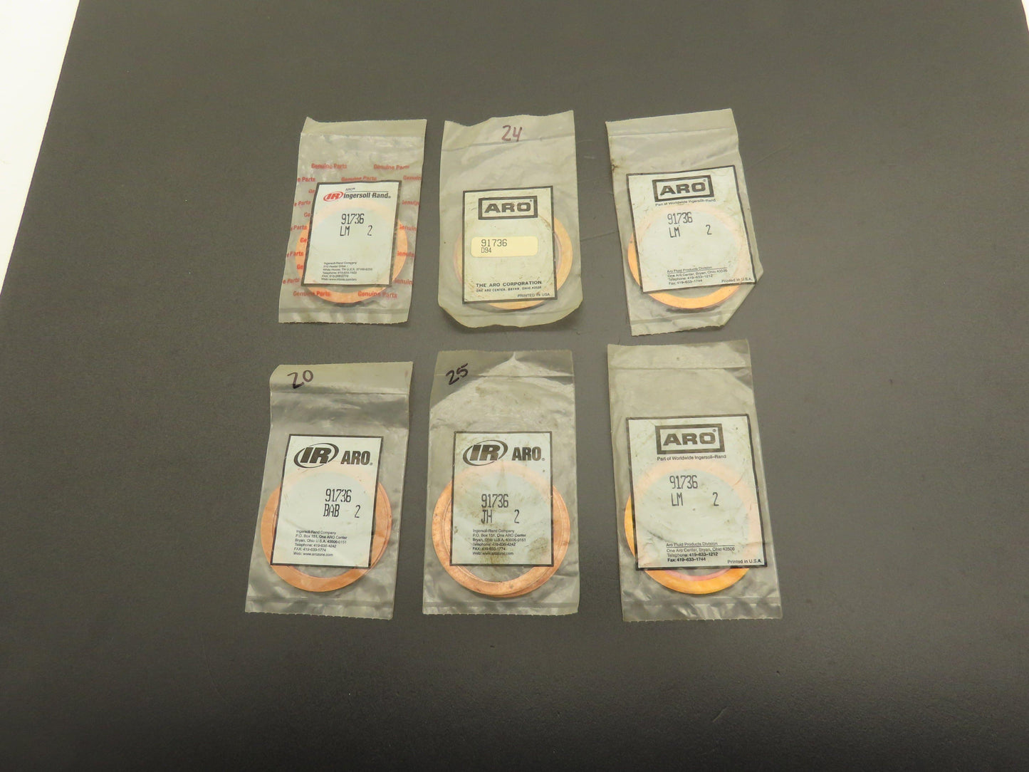 IR ARO 91736 Copper Gasket 2-1/8" ID  Lot of 12