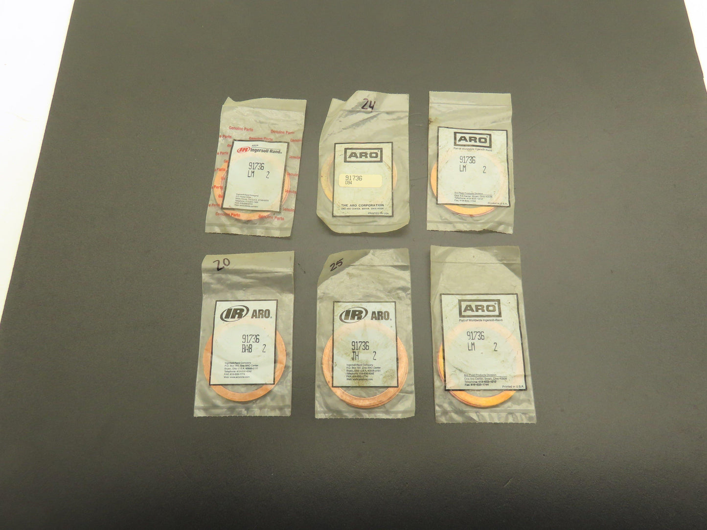 IR ARO 91736 Copper Gasket 2-1/8" ID  Lot of 12