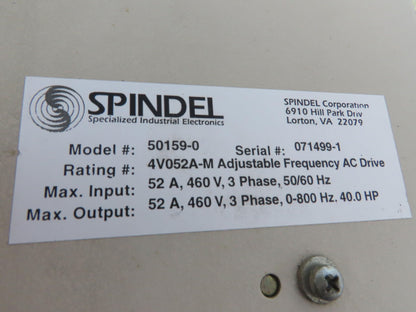 Spindel 50159-0 Master AC Motor Drive 40HP 460V 52A 800hz