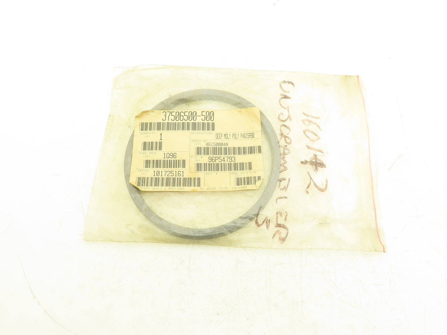 Zatkoff 37506500-500 Hydraulic Dbl Lip Rod Seal 6.5x7.25x0.5" P4615A90