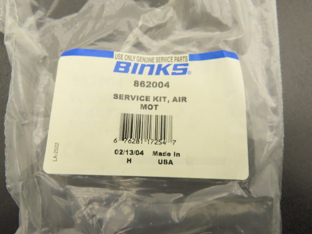 Binks 862004 Air Motor Repair Service Kit - Complete