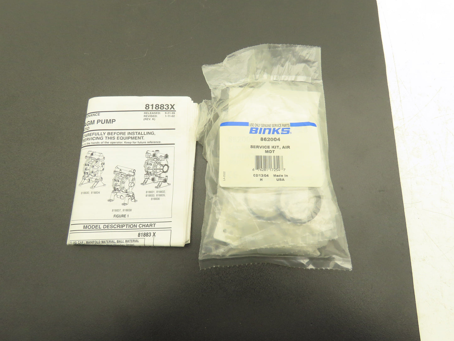 Binks 862004 Air Motor Repair Service Kit - Complete