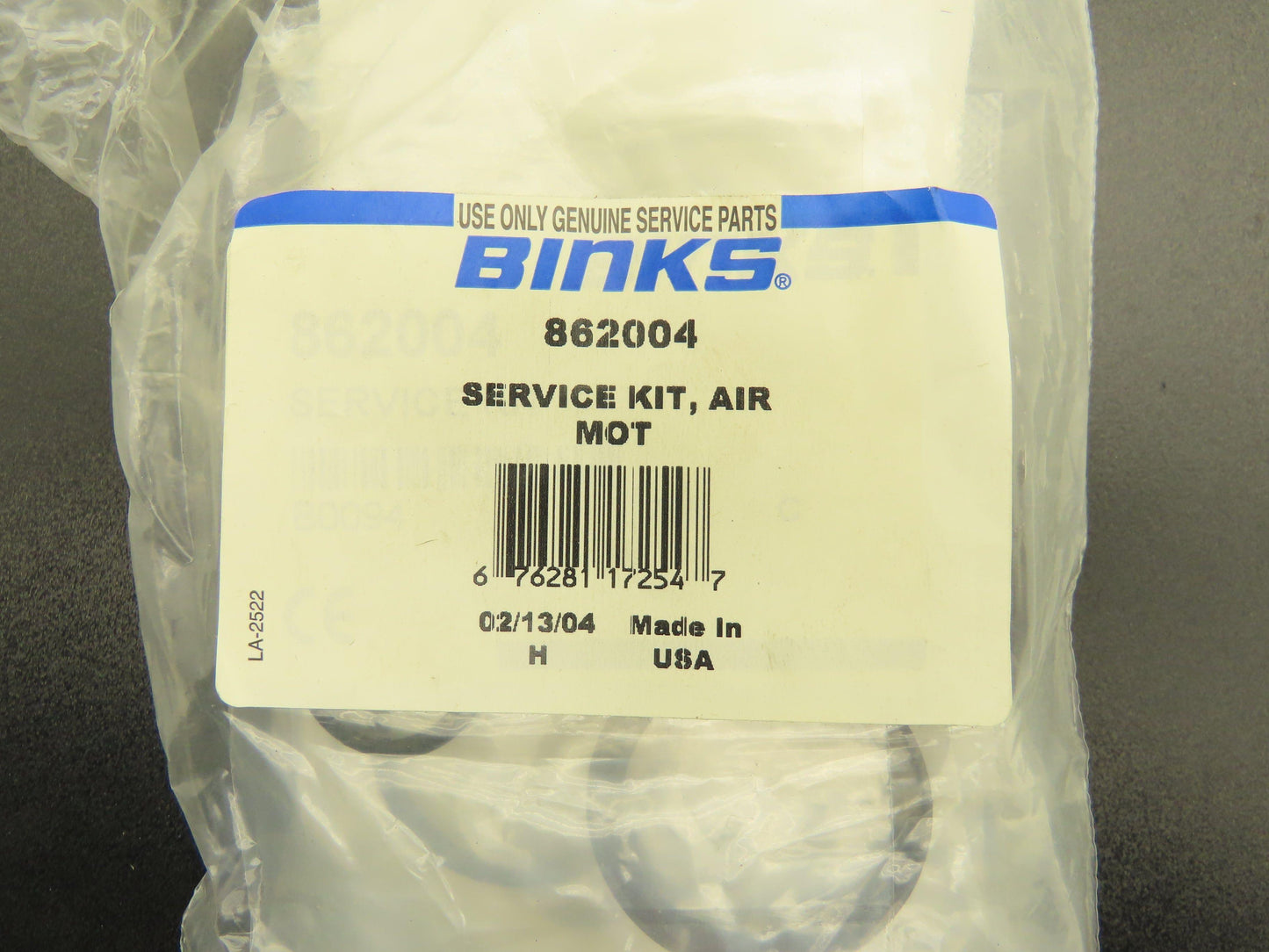 Binks 862004 Air Motor Repair Service Kit - Complete