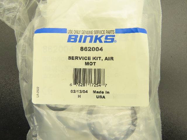 Binks 862004 Air Motor Repair Service Kit - Complete