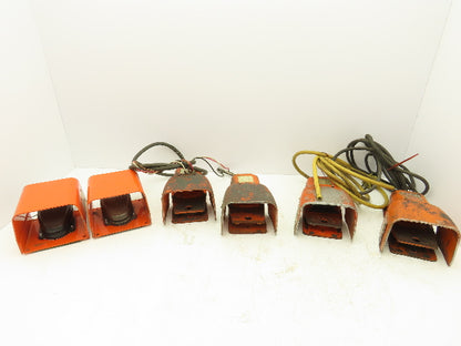 Linemaster Foot Pedal Switch Shield 120/240V Orange Lot of 6