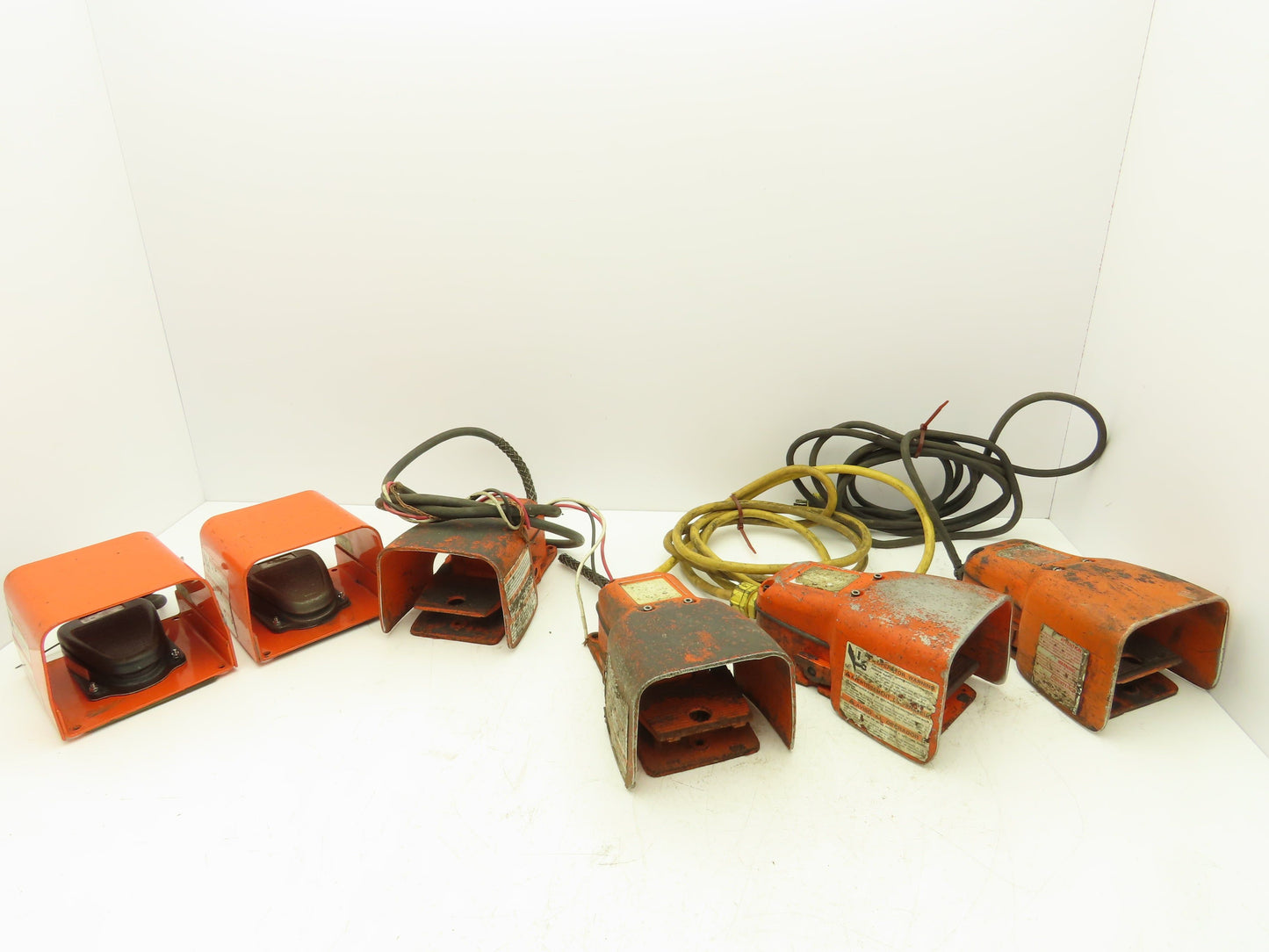 Linemaster Foot Pedal Switch Shield 120/240V Orange Lot of 6