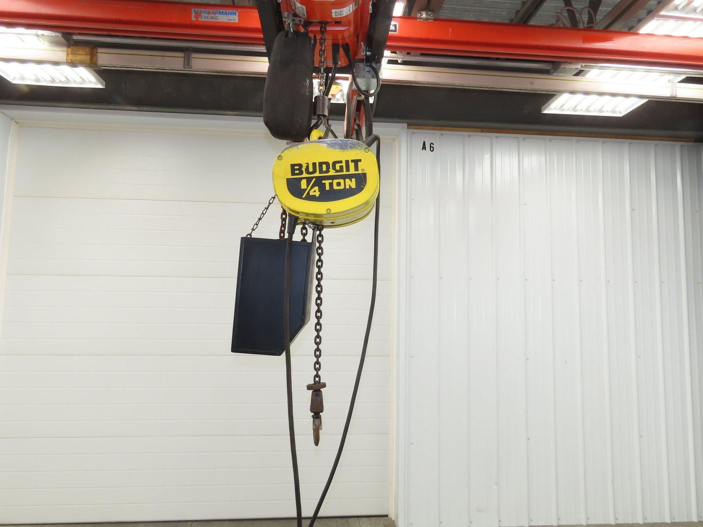 Budgit BEH2516 1/4 Ton Electric Chain Hoist 20' Lift 16 FPM 460 Volt 3PH Tested