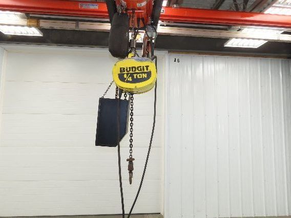 Budgit BEH2516 1/4 Ton Electric Chain Hoist 20' Lift 16 FPM 460 Volt 3PH Tested